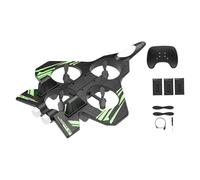 Luwecf 1 Avion Planeur Jouet de Kit Modèle d'Avion Mousse EVA Lumière Intégrée Adapté aux Enfants Adultes Animation Extérieure Cadeau, Batterie Verte 3