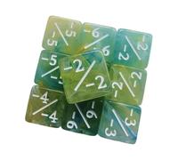 Luwecf 10 Pièces Dés de Compteur Éducatifs de Mathématiques Aides Pédagogiques pour L'Apprentissage Du Calcul Mental Adapté pour Les Enseignants et Les Salle, Bleu Jaune