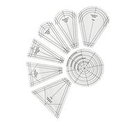 Luwecf 10 Pièces Patchwork Quilting Règle Modèle Pétale Plaque Tailleur Gabarits Machine Couture Acrylic Multifonction Adaptés pour Création Patchwork,