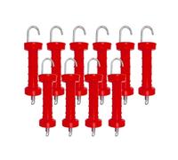 Luwecf 10 Pièces Poignée de Porte de Clôture Électrique Isolateur pour Clôture à Ressort Accessoire Remplaçable PP Adapté à l'Utilisation Ferme Jardin