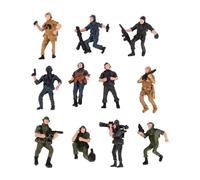 Luwecf 11 Figurines de Policiers Miniatures pour Créer Une Pièce Maîtresse, Style B