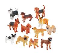 Luwecf 12 Figurines de Chiens, Statues Miniatures D'animaux, pour Bureau, Chambre à Coucher, Cadeau de Collection