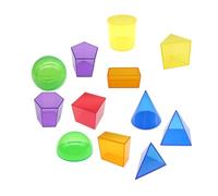 Luwecf 12 Formes Géométriques Solides 3D pour Fournitures Scolaires, et élémentaires