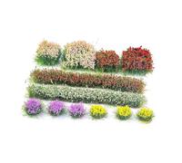 Luwecf 12 Pièces Touffes D'Herbe Miniatures Fleurons Végétaux Modélisme Fibre Nylon Décoration Micro Convient Aux Amateurs de Trains Création DIY Déc, Style E