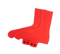 Luwecf 2 Pièces Couvre-chaussures Cyclisme Imperméables Antidérapants Silicone Protecteurs Chaussures Vélo Route VTT Résistants Adaptés Sorties Cyclistes Hom, Rouge S