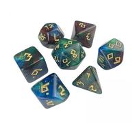 Luwecf 2 X 7 Dés de Jeu Multi-faces, Dés Polyédriques, Jouets D'enseignement Des Mathématiques, Jouets de Divertissement, Jeu de Dés pour Bar, Fête, Jeu de C