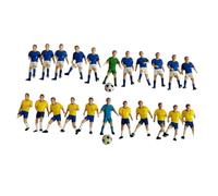 Luwecf 22x miniatures joueur de football figures de jouets minuscules modèles modèles mini football pour décoration de bureau