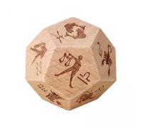 Luwecf 2x Dés En Bois à 12 Faces pour Activités de Couple, Idées Cadeaux Saint-Valentin