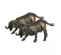 Luwecf 2x Modèle Jouet Buffalo Animaux Sauvages Miniature