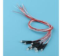 Luwecf 2x10 Pièces Pré-câblées 3mm Ampoule LED Diodes électroluminescentes DC3V RGB Changement Rapide