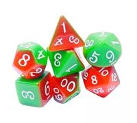 Luwecf 2x7 Dés de Jeu Multi-faces, Dés Polyédriques, Jouets D'enseignement Des Mathématiques, Jouets de Divertissement, Jeu de Dés pour Bar, Fête, Jeu de Car