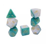 Luwecf 2x7 Dés de Jeu Multi-faces, Dés Polyédriques, Jouets D'enseignement Des Mathématiques, Jouets de Divertissement, Jeu de Dés pour Bar, Fête, Jeu de Car