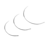 Luwecf 3 Pièces Aiguilles Courbées Couture Aiguilles C Forme Circulaire Kit D'Artisanat En Fer Adapté à Tapisserie Canapé Bricolage Couture Maison, 3Pcs Aiguilles Courbées
