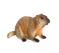 Luwecf 3x Jouet de Peluche Marmotte, Modèle Animal à Collectionner, Figurine Décorative pour Bureau et Salon