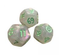 Luwecf 3x Trois Dés de Jeu Polyédriques D12 pour Fêtes, Constellation