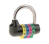 Luwecf 4 Chiffres Verrouillage à Code Serrure à de Passe Boîte à Outils Résistante en Acier et Alliage de Zinc Adapté pour Casier École Casier SP, Noir, 56mm