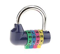 Luwecf 4 Chiffres Verrouillage à Code Serrure à de Passe Boîte à Outils Résistante en Acier et Alliage de Zinc Adapté pour Casier École Casier SP, Bleu, 56mm