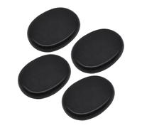 Luwecf 4 Pièces Pierre de Massage Chaude Set Massage Roches Chaudes Pierres Ovale Outil Gua Sha Portable pour Spa à Domicile Séances de Relaxation Soins Fami, 9cmx7cm