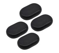Luwecf 4 Pièces Pierre de Massage Chaude Set Massage Roches Chaudes Pierres Ovale Outil Gua Sha Portable pour Spa à Domicile Séances de Relaxation Soins Fami, 11cmx7cm