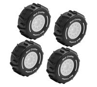 Luwecf 4 Pièces Roues RC Accessoire Flottant Pneus 1/16 Échelle PP Adhérence Polyvalente Adapté à Camion Miniature Collection Drifting, Blanc