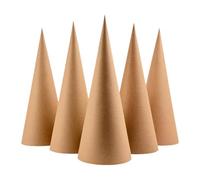 Luwecf 5 Pièces Cônes en Papier pour Artisanat Cône Cartonné Ouvert Cône pour Bricolage Cône pour Décor Papier Lisse pour Peinture et Collage Adaptés aux, 20cm