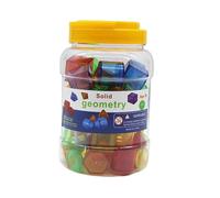 Luwecf 60 Pièces de Formes 3D pour L'apprentissage Des Mathématiques et Des Solides Géométriques, Idéal Comme Cadeau Ou pour Les