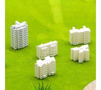 Luwecf 6x Diorama de Paysage Urbain Bricolage avec Structure D'appartement Miniature