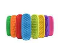 Luwecf 8 pièces Ensemble de jouets en silicone pour enfants, pierres sensorielles pour le développement, Boîte