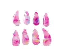 Luwecf 8 Pièces Guzheng Ongles Enfants Protège-doigts Couvre-accessoires Instruments Musique Matériau Polymère Adapté aux Enfants 3-5 Ans Pratique Cours, Rose