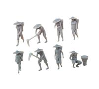 Luwecf 8x Figurine de 1/87 Modèle de personnage Modèle de jeu Figurine pour décoration de bureau