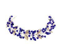 Luwecf Accessoire de Coiffure de Mariée Fait Main, D'une Vigne, Idéal pour Les Fêtes et Les Spectacles, Bleu