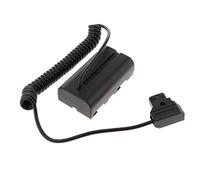 Luwecf Adaptateur Câble Power Adaptateur Batterie Factice NP-F550 Indicateur LED Protection Anti-Connexion Fabriqué en PU Adapté pour Moniteur