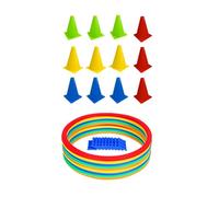 Luwecf Anneaux Marelle Saut Cerceaux Agilité Cônes Marqueurs Formation Conception Ergonomique Adaptée Aux Enfants Activité Éducative Usage Domestique