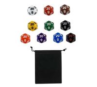 Luwecf Assortiment de Dés Polyédriques Colorés - Ajout Amusant Aux Soirées de Jeu, Dés de couleur unie