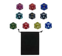Luwecf Assortiment de Dés Polyédriques Colorés - Ajout Amusant Aux Soirées de Jeu, Dés texturés