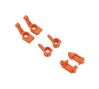 Luwecf Bloc Caster avant Set Bloc Porte-fusée Essieu Arrière Pièces RC Voiture Nylon Léger Résistant à L'Usure Fonction Pratique Convient pour Réparation, Orange