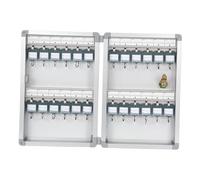 Luwecf Boîte à Clés Coffre de Sécurité à Clés Organisateur Mural pour Clés En Alliage D'Aluminium Robuste avec Index Personnalisable et Porte-étiquettes, Position 24 touches
