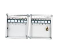 Luwecf Boîte à Clés Coffre de Sécurité à Clés Organisateur Mural pour Clés En Alliage D'Aluminium Robuste avec Index Personnalisable et Porte-étiquettes, Position des 12 touches
