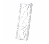 Luwecf Boîtier de Clavier en Aluminium Boîtier Cadre Châssis Coque en Alliage Robuste avec Ouvertures Squelettiques pour Moins de Poids et Meilleure, White
