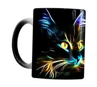 Luwecf Cadeau de Tasse à Café Sensible à La Chaleur pour Chat Magique pour Les Amoureux Des Chats