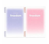 Luwecf Cahier à feuilles mobiles, B5 quadrillé rose+violet (2 pcs) | Couverture plastique, Cahier pour notes, Projets universitaires, Pour rédacteurs