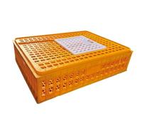 Luwecf Caisse Transport volaille en Plastique, Cage Transport pour Poulets, Canards, oies, Lapins et Pigeons, Jaune
