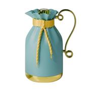 Luwecf Carafe Isotherme Bouteille Thermique Verseuse à Café Pichet à Lait Résistant à La Chaleur En Verre et PP avec Couvercle Étanche Poignée Confortable Ad, or Bleu