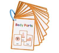 Luwecf Cartes d'apprentissage sur les parties du corps, 15 pièces pour jeunes