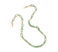 Luwecf Chaînette pour Lunettes, Porte-lunettes Tendance, Cordon pour Lunettes de Soleil, à Porter Autour Du Cou, Accessoire Photo de Ou de Plage, Vert