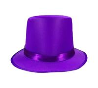 Luwecf Chapeau Accessoires Déguisement Original Magicien Bandeau Satin Cérémonie Couvre-Chef Confortable Adapté Aux Adultes Mascarade Bal Anniv, Violet