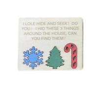 Luwecf Christmas Jouet Coffret Bois Accessoires Décoration Table Ornement Jeu Festif Fonction Parent Enfant Adapté pour Événement Accueil Enfants, 5.5 Cm X 4.6 Cm