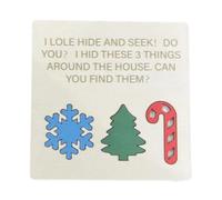 Luwecf Christmas Jouet Coffret Bois Accessoires Décoration Table Ornement Jeu Festif Fonction Parent Enfant Adapté pour Événement Accueil Enfants, 11.5 Cm X 11.5 Cm