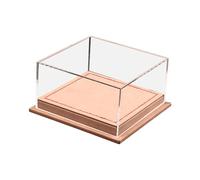 Luwecf Coffret de Rangement pour Voiture Jouet à L'échelle 1/64 avec Base En Cuir Synthétique et Couvercle Transparent, Rose clair