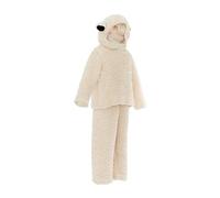 Luwecf Costume Halloween Enfant Déguisement Agneau Tenue Cosplay Mouton Ensemble Créatif Polyester Doux Manches Longues Adapté Scène Spectacle Fête Photograp, S